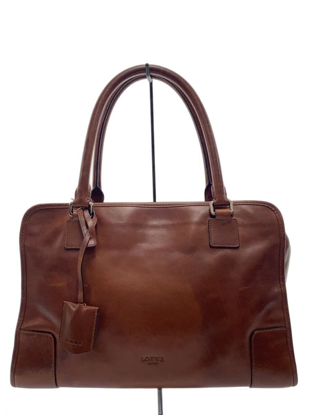 Loewe Amazona Handbag Leather Brown Boston Bag